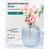 Декоративная ваза из цветного стекла 17х23 см (голубой)