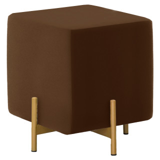 Пуфик Риос 40*40 цв.каркас (кзам PU/ гоб.stock) коричневый