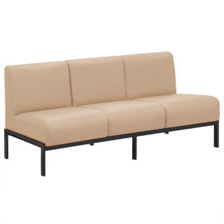 Диван Сандра 3 (кзамPU/гоб.stock) кзам15пу бежевый