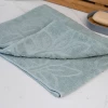 Полотенце махровое жаккард ЛИСТИКИ 50*90 пл.430 гр/м2 (цв.3205)