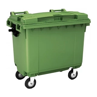 Мусорный бак Sabalan 660 л на колесах (зеленый)