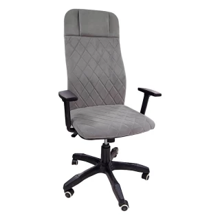 Кресло Филадельфия Прайм гоб.stock подл.пл.SJJ-2011 с пл.накл.PU-160,крест.пл.d416/680/700, JL Grey